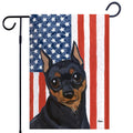 Miniature Pinscher Americana Garden Flag