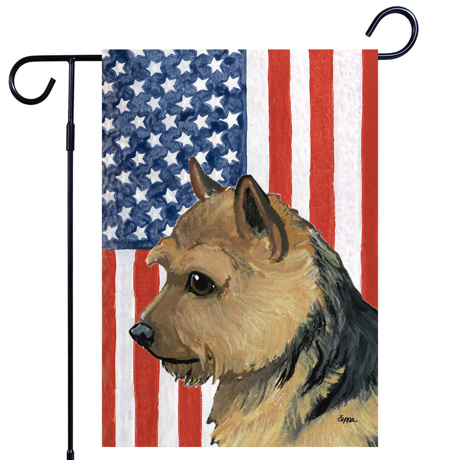 Norwich Terrier Americana Garden Flag