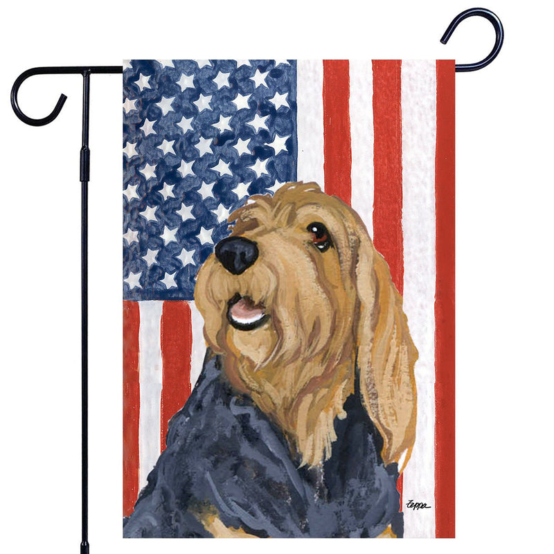 Otterhound Americana Garden Flag