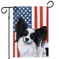 Papillon Americana Garden Flag