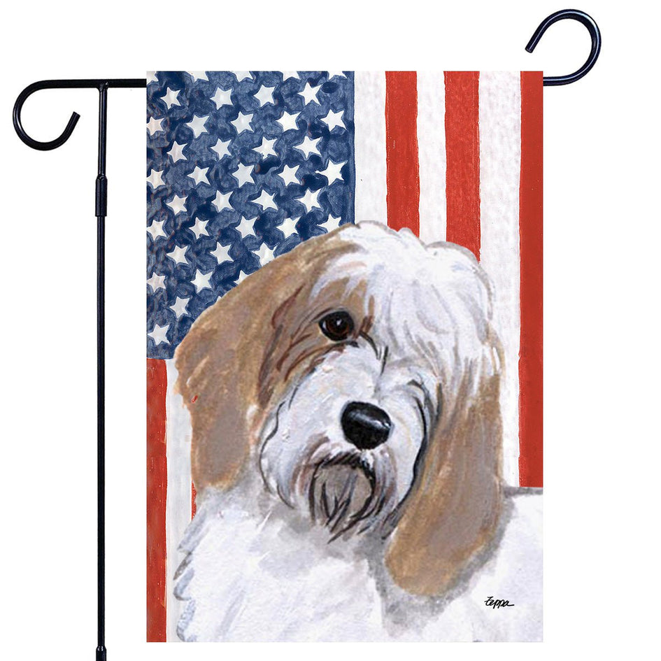 Petite Basset Griffon Vendeen Americana Garden Flag