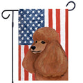 Poodle Americana Garden Flag