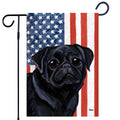 Pug Americana Garden Flag