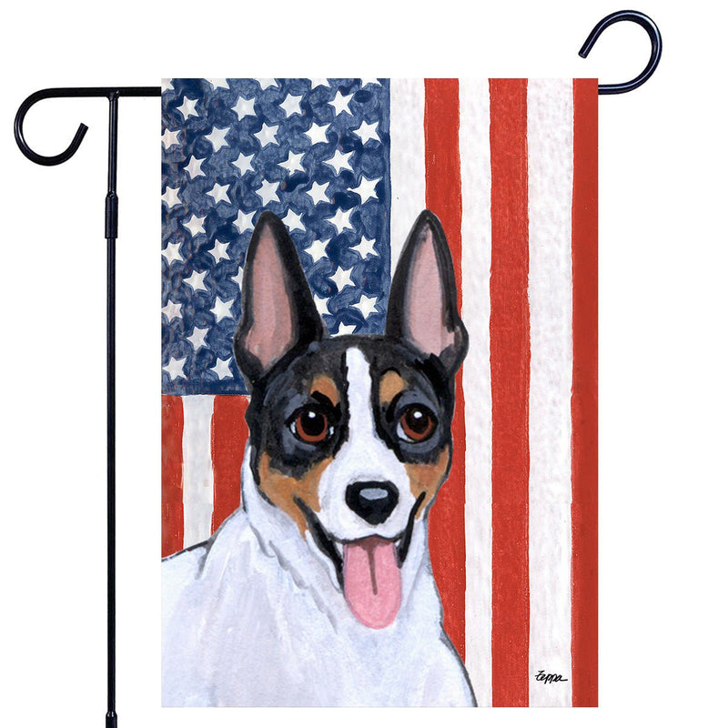 Rat Terrier Americana Garden Flag