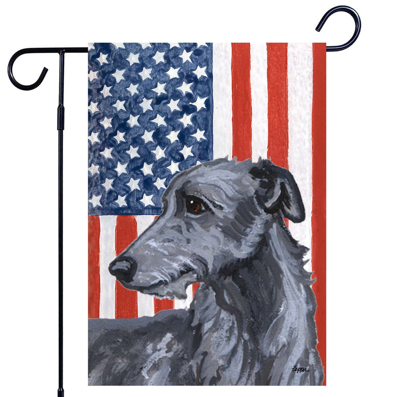 Scottish Deerhound Americana Garden Flag