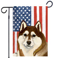 Siberian Husky Americana Garden Flag