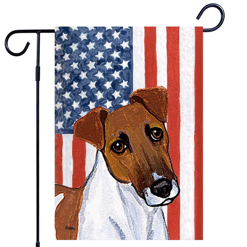 Smooth Fox Terrier Americana Garden Flag