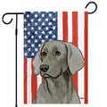 Weimaraner Americana Garden Flag