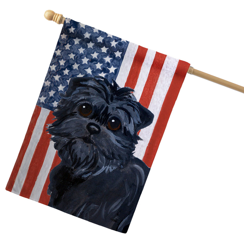 Affenpinscher Americana House Flag