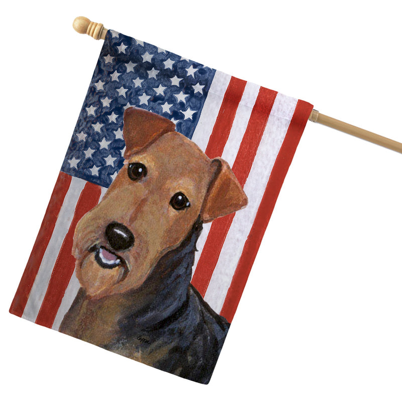 Airedale Terrier Americana House Flag
