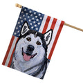 Alaskan Malamute Americana House Flag
