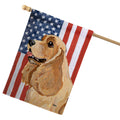 Cocker Spaniel Americana House Flag