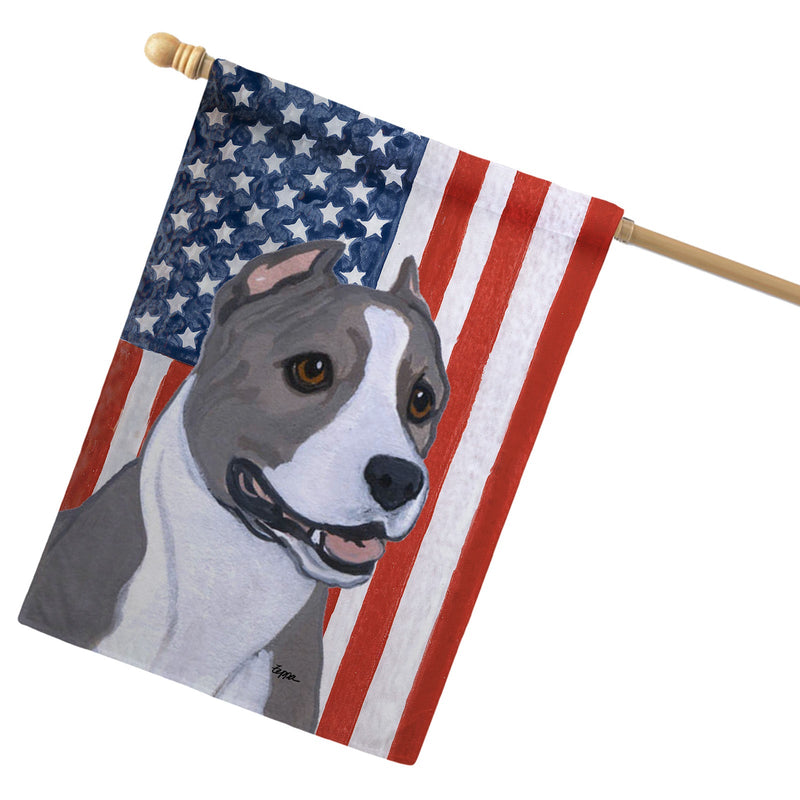 American Staffordshire Terrier Americana House Flag