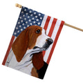 Basset Hound Americana House Flag