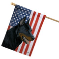 Beauceron Americana House Flag