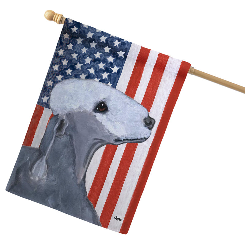 Bedlington Terrier Americana House Flag