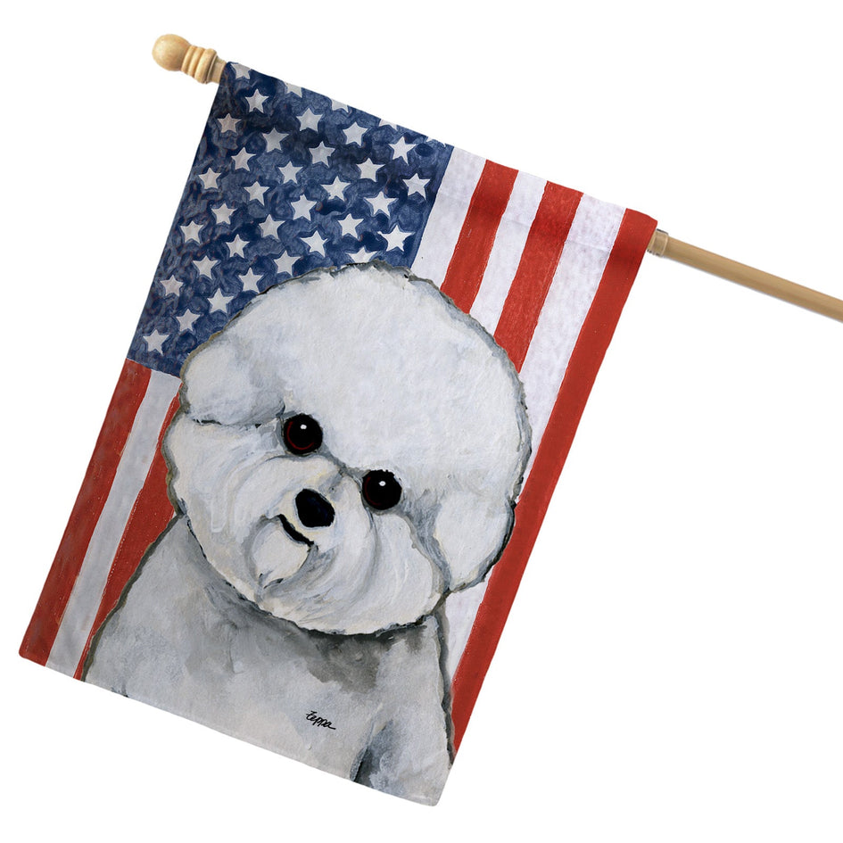 Bichon Frise Americana House Flag