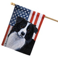 Border Collie Americana House Flag