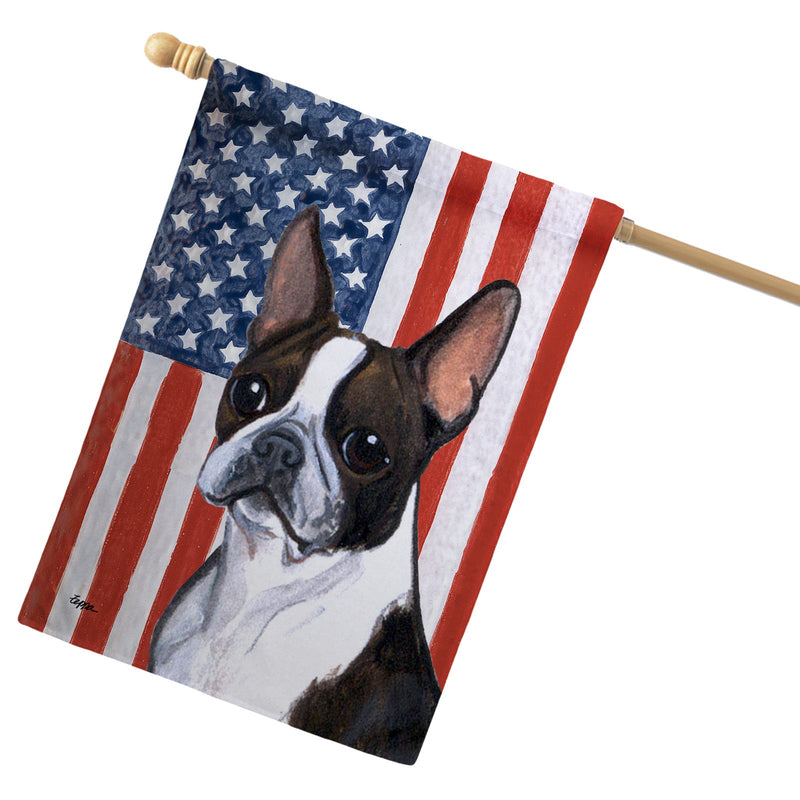 Boston Terrier Americana House Flag