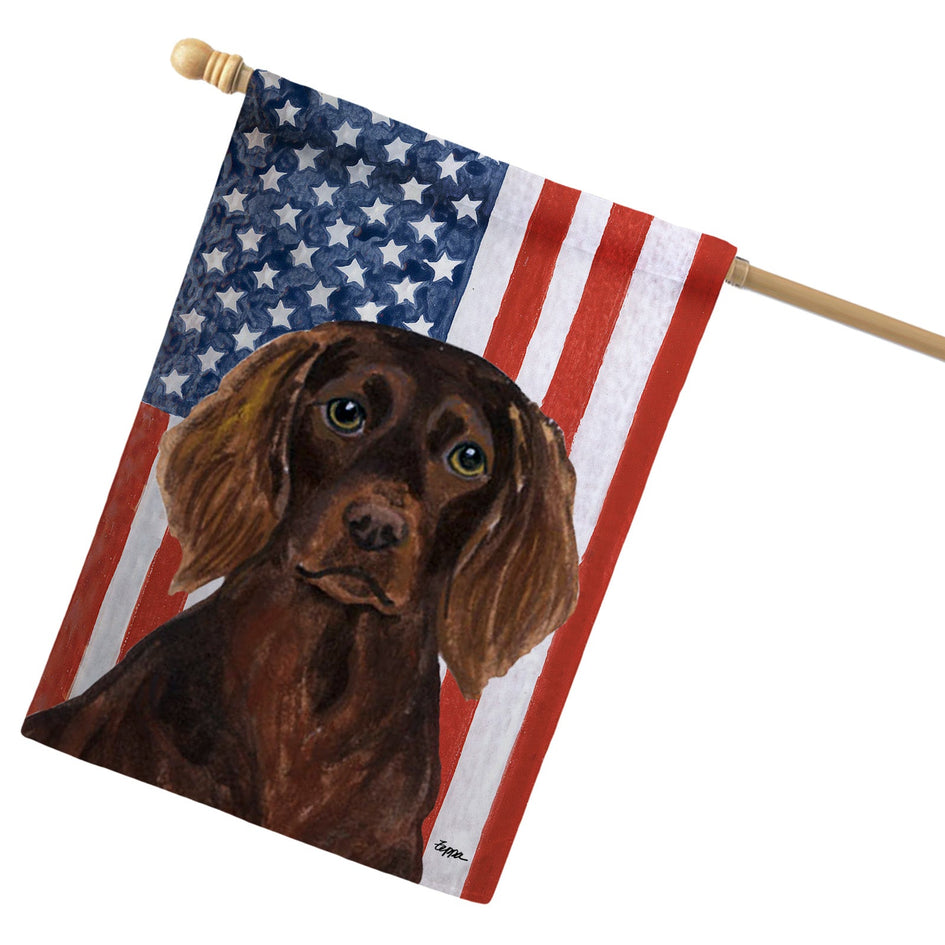 Boykin Spaniel Americana House Flag