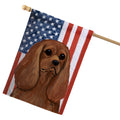 Cavalier King Charles Spaniel Americana House Flag