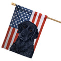 Curly-Coated Retriever Americana House Flag