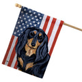 Dachshund Americana House Flag