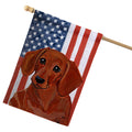Dachshund Americana House Flag