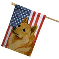 Finnish Spitz Americana House Flag