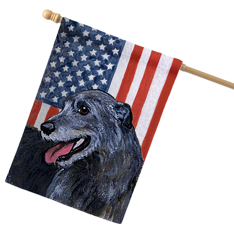 Irish Wolfhound Americana House Flag
