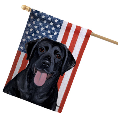 Labrador Retriever Americana House Flag