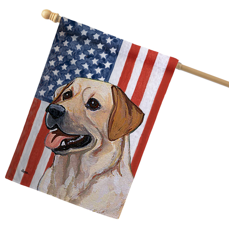 Labrador Retriever Americana House Flag