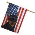 Miniature Pinscher Americana House Flag