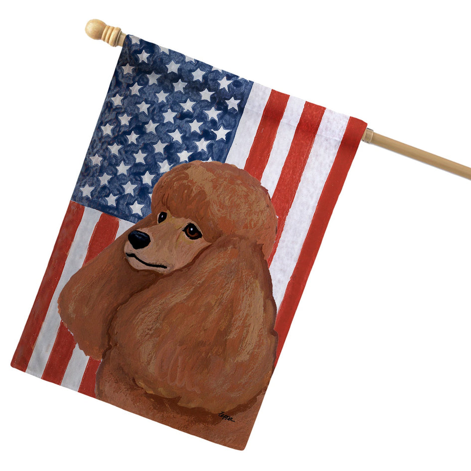 Poodle Americana House Flag