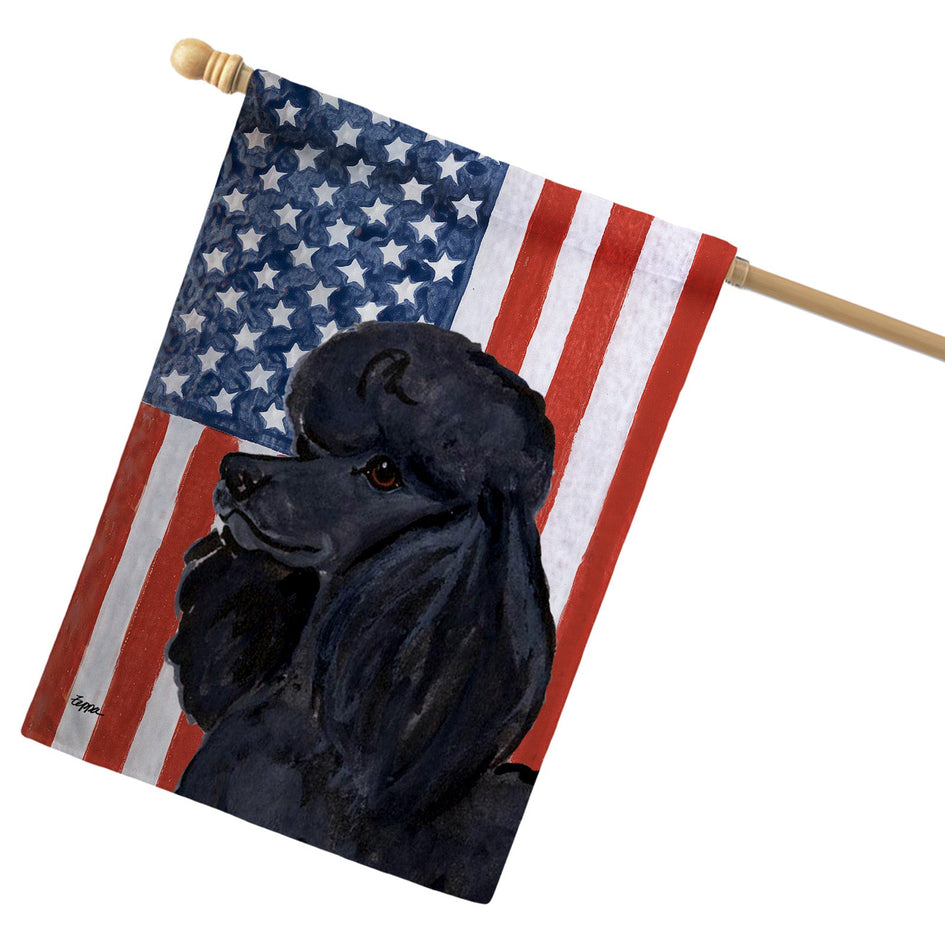 Poodle Americana House Flag