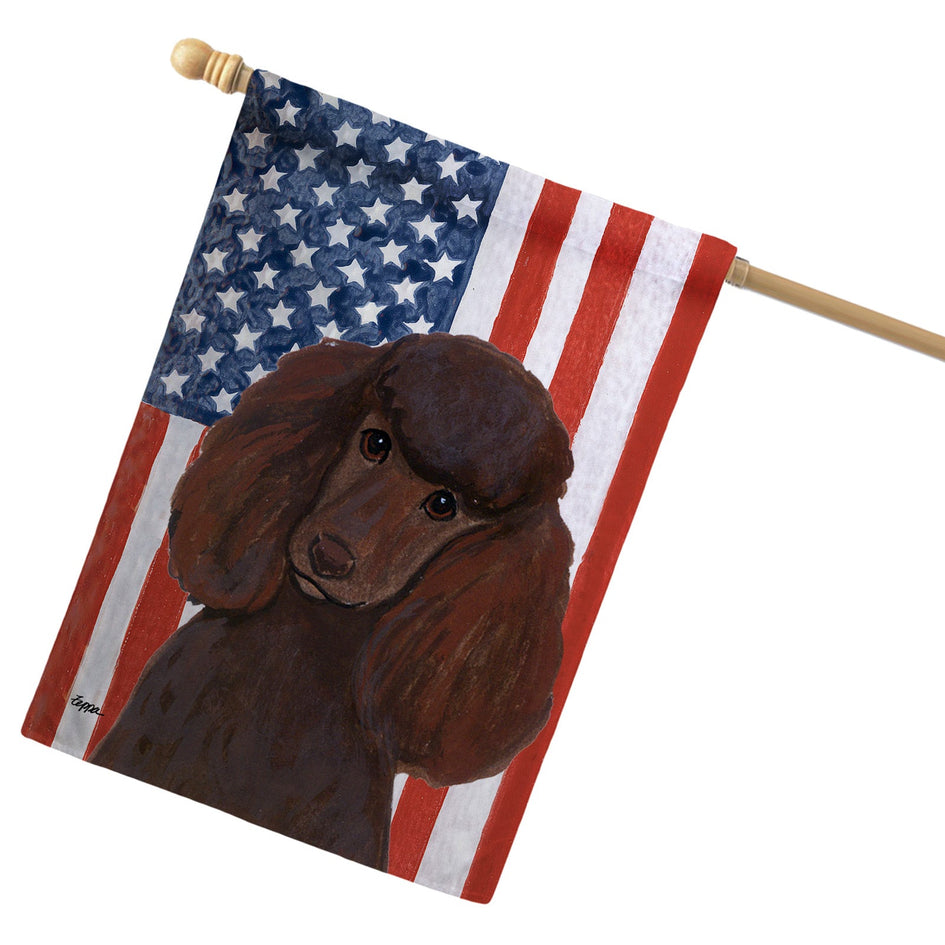 Poodle Americana House Flag