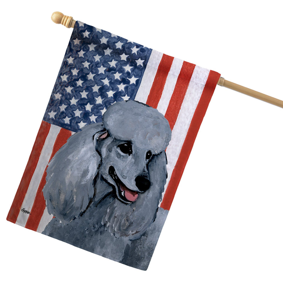 Poodle Americana House Flag