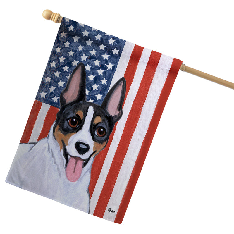 Rat Terrier Americana House Flag