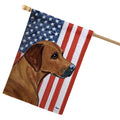 Rhodesian Ridgeback Americana House Flag