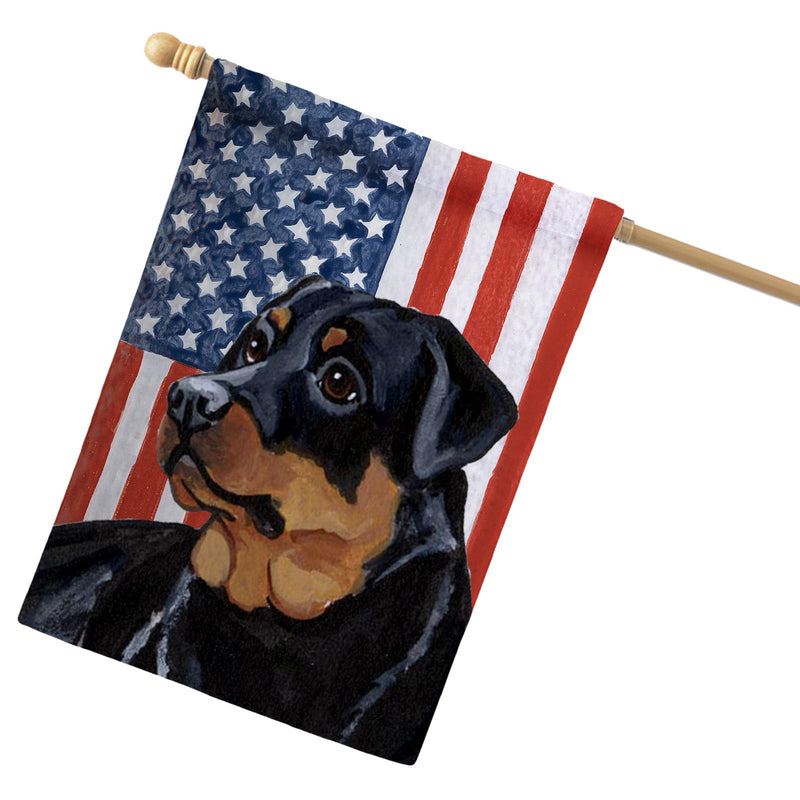 Rottweiler Americana House Flag