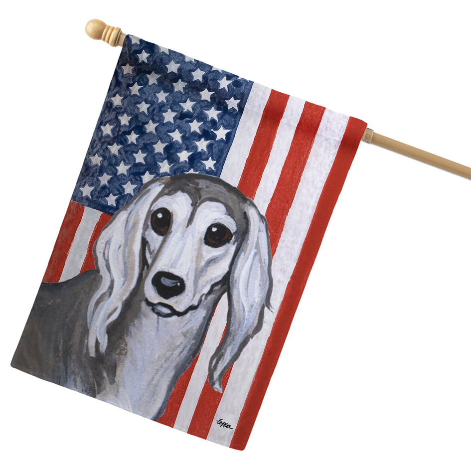 Saluki Americana House Flag