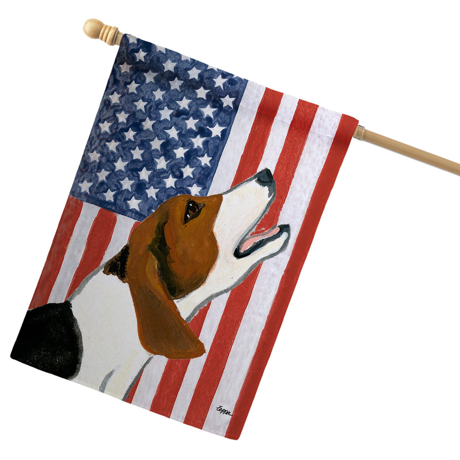 Treeing Walker Coonhound Americana House Flag