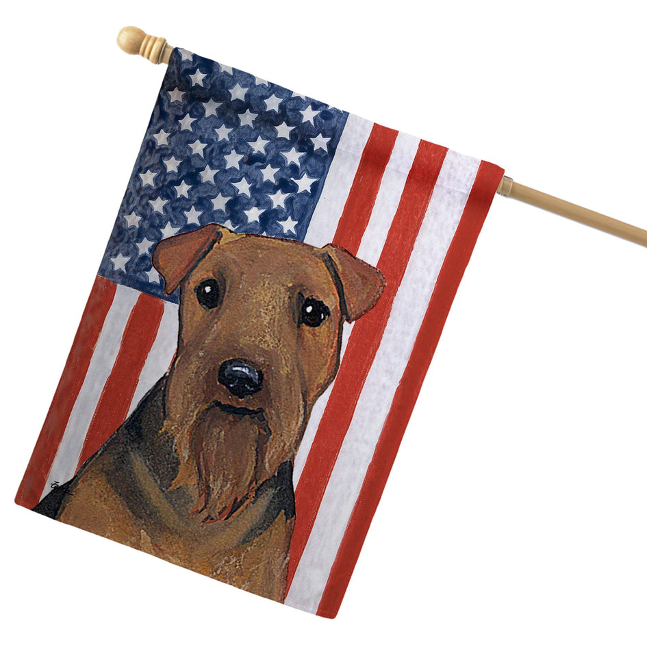 Welsh Terrier Americana House Flag