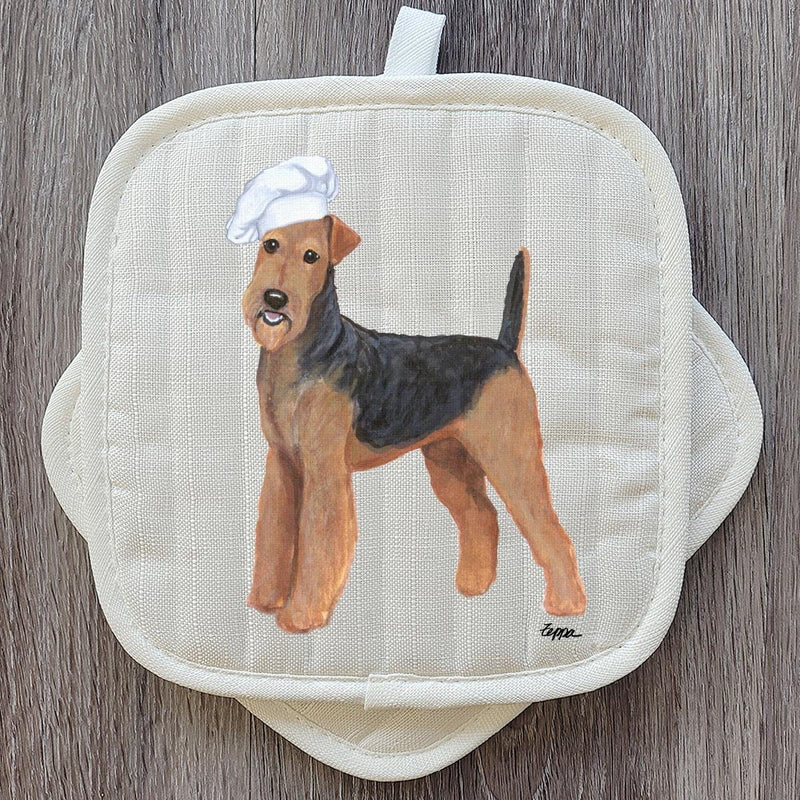 Airedale Terrier  Pot Holder Set