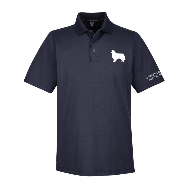 Border Collie Embroidered AKC Men's Polo