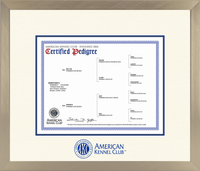 American Kennel Club Icon Frame in Light Champagne