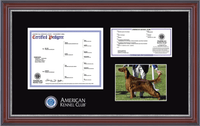 American Kennel Club Masterpiece Pedigree, Registration, & 5" x 7" Photo Frame