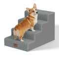 AKC 4-Step Pet Stairs – Durable, Non-Slip Steps for Small Dogs and Cats, Washable Cover, Simple No-Tool Assembly, Supports Up to 50 lbs