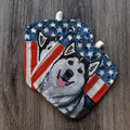 Alaskan Malamute  Americana Pot Holder Set