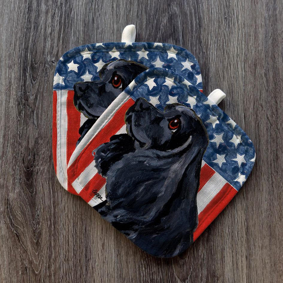 Cocker Spaniel  Americana Pot Holder Set